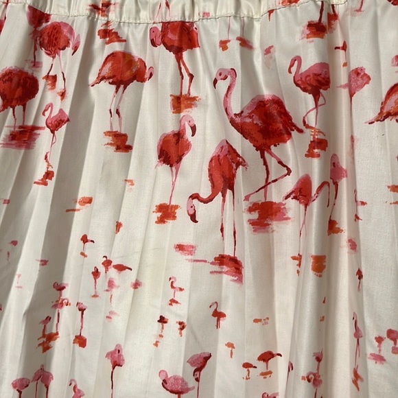 J Crew Pleated Midi Skirt in Flamingo Print size 14 - Picture 8 of 8